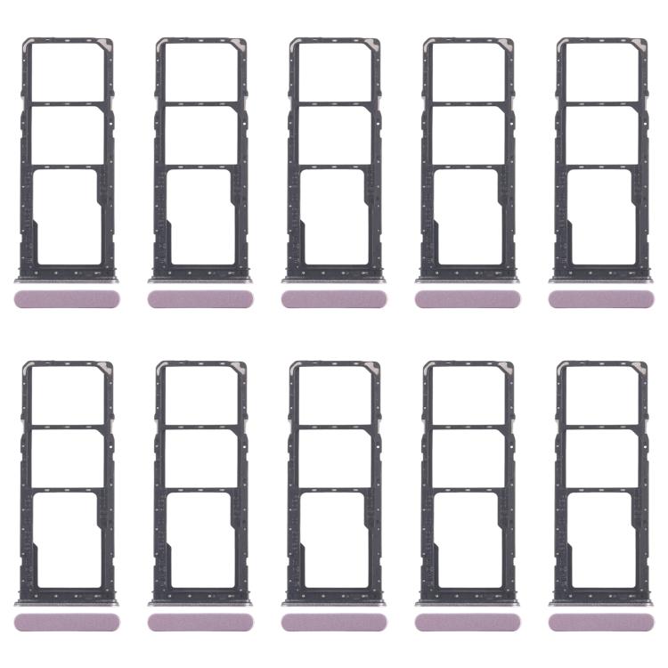 Original SIM Card Tray Set for Realme Narzo C71 4G RMX5303 - 10pcs (Includes SIM & Micro SD Trays, Purple)