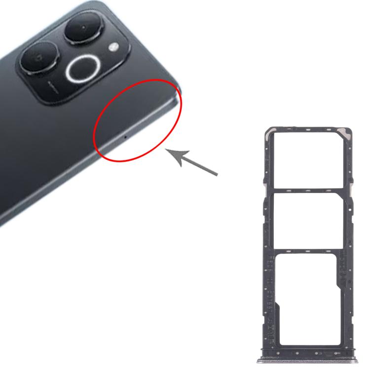 Original SIM Card Tray Set for Realme Narzo C71 4G RMX5303 - 10pcs (Includes SIM & Micro SD Trays, Purple)