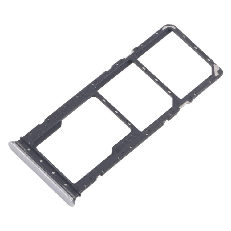 Original SIM Card Tray Set for Realme Narzo C71 4G RMX5303 - 10pcs (Silver) + Micro SD Card Tray Replacement