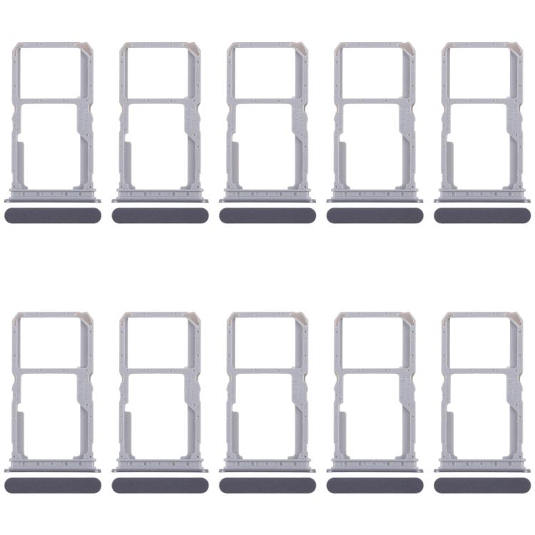 Original SIM Card Tray + Micro SD Card Tray for Realme 14x 5G RMX5020 - 10 Pack (Black)
