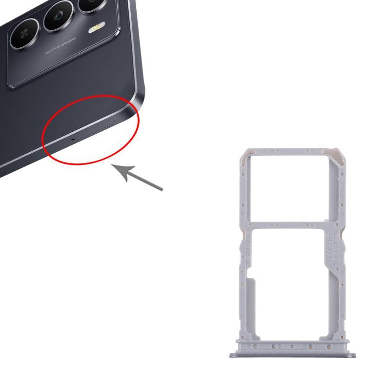 Original SIM Card Tray + Micro SD Card Tray for Realme 14x 5G RMX5020 - 10 Pack (Black)