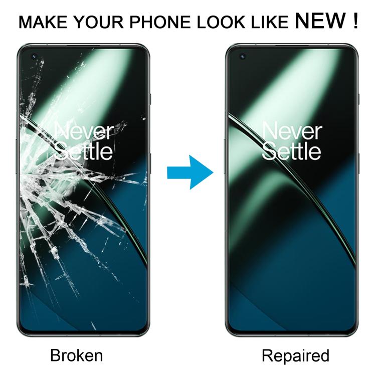 OnePlus 11 Front Screen Outer Glass Lens with OCA Adhesive - Replacement Part for Repair