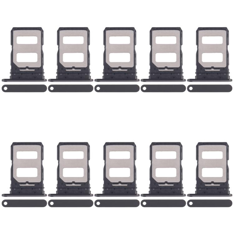Xiaomi 14 Civi SIM Card Tray Set - 10pcs Replacement Trays (Black) for Seamless Compatibility