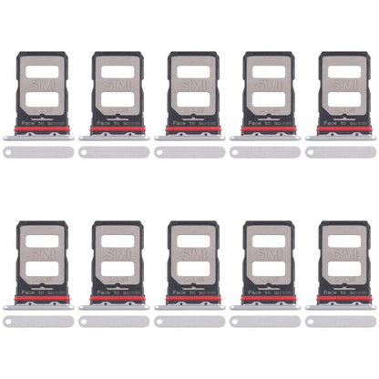 Xiaomi Poco F6 Pro SIM Card Tray (Silver) - 10pcs Replacement Set for Broken Trays, Professional Installation Recommended