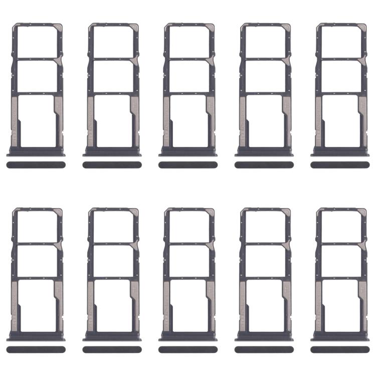 10pcs Black SIM Card Tray & Micro SD Card Tray for Xiaomi Poco C75 - Replacement Parts