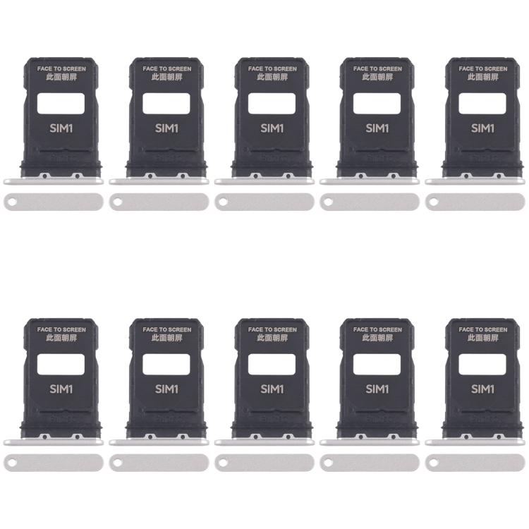 Xiaomi 15 Pro SIM Card Tray Replacement (10pcs, White) - Compatible, Checked & Ready for Installation