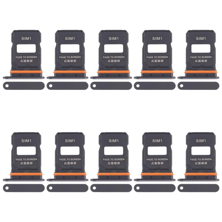 Xiaomi 15 Ultra SIM Card Tray Set - 10pcs Replacement Trays (Black) for Seamless Compatibility