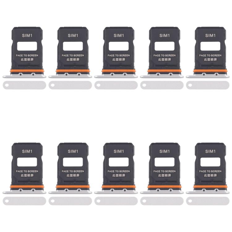 Xiaomi 15 Ultra SIM Card Tray Set - 10pcs Replacement Trays (White) for Seamless Compatibility