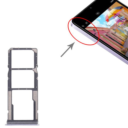 Xiaomi Redmi A4 SIM Card Tray Set - 10pcs SIM & Micro SD Card Trays (Purple) for Replacement