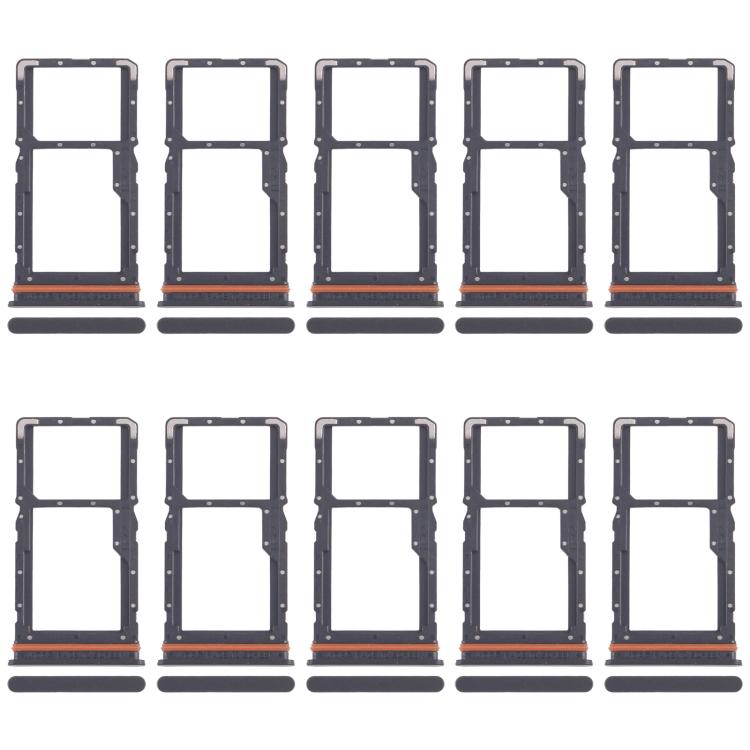 Xiaomi Poco M6 4G SIM Card Tray & Micro SD Card Tray Replacement (10pcs, Black) - Compatible Parts