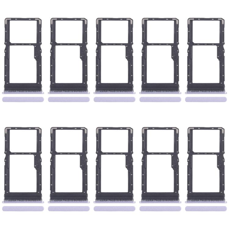 Xiaomi Poco M6 Plus SIM Card Tray + Micro SD Card Tray (10pcs, Purple) - Replacement Parts for Perfect Fit