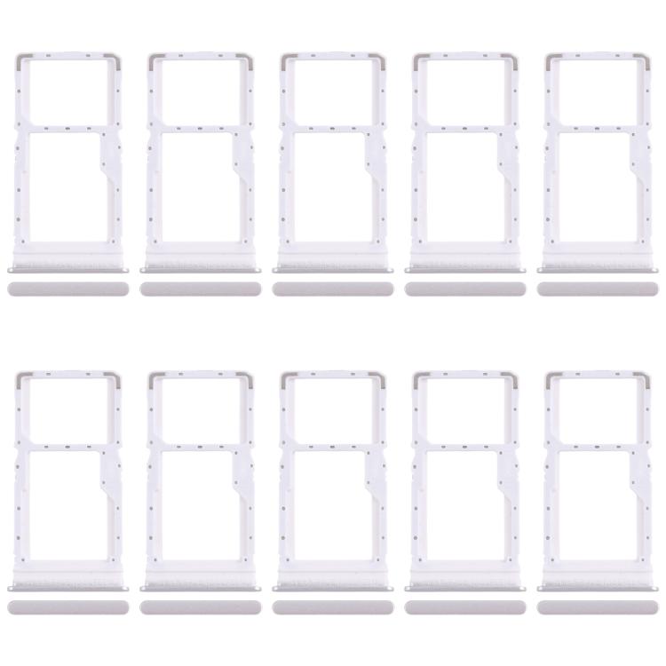 Xiaomi Poco M6 Plus 10pcs SIM Card Tray Set (Silver) | Replacement SIM/Micro SD Card Trays