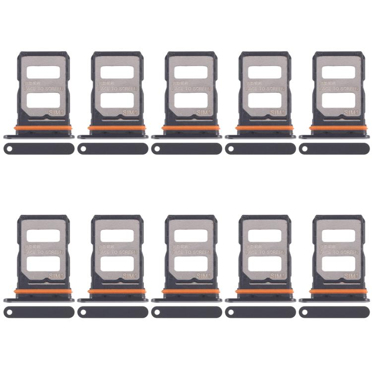 Xiaomi Redmi K70 Ultra SIM Card Tray Set - 10pcs Replacement Trays (Black) for Perfect Fit & Function