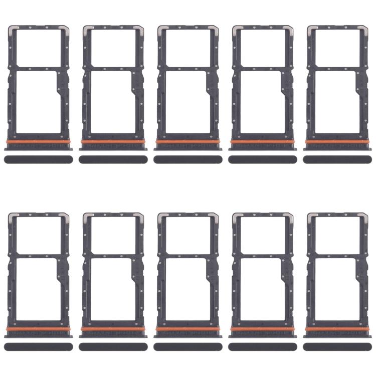 Xiaomi Redmi Note 13R SIM Card Tray + Micro SD Card Tray Replacement (10pcs, Black) - Perfect Fit