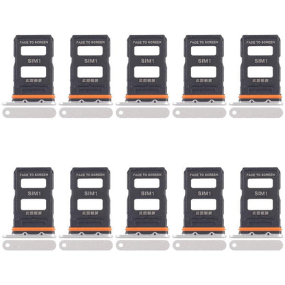 Xiaomi 14 Ultra SIM Card Tray Set - 10pcs Replacement SIM Card Trays (Silver) for Perfect Compatibility
