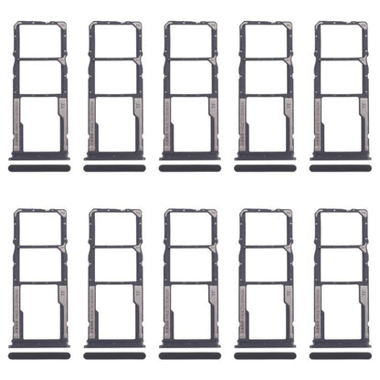 Xiaomi Poco M6 Pro 4G SIM Card Tray Set - 10pcs Black (Includes SIM & Micro SD Card Trays)