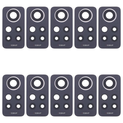 Xiaomi Redmi Note 12 Pro 4G - 10pcs Replacement Back Camera Lens (Black) - Perfect Fit, Quality Checked