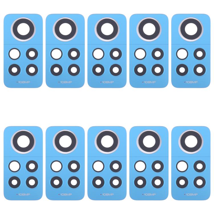 Xiaomi Redmi Note 12 Pro 4G - 10pcs Replacement Back Camera Lens (Blue) - Perfect Fit & Quality Checked