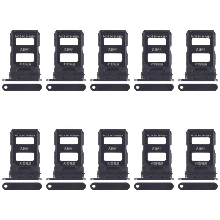 Xiaomi 14 Pro SIM Card Tray Set - 10pcs Replacement Trays (Black) for Perfect Fit and Functionality