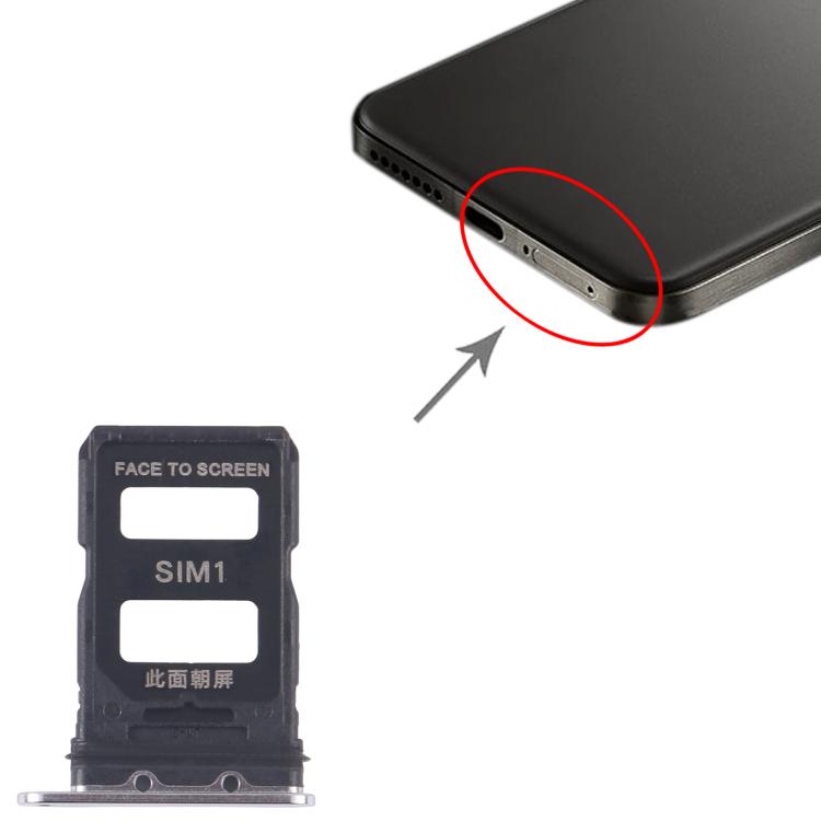 Xiaomi 14 Pro SIM Card Tray Replacement (Silver) - 10pcs Set for Broken/Scratched Trays