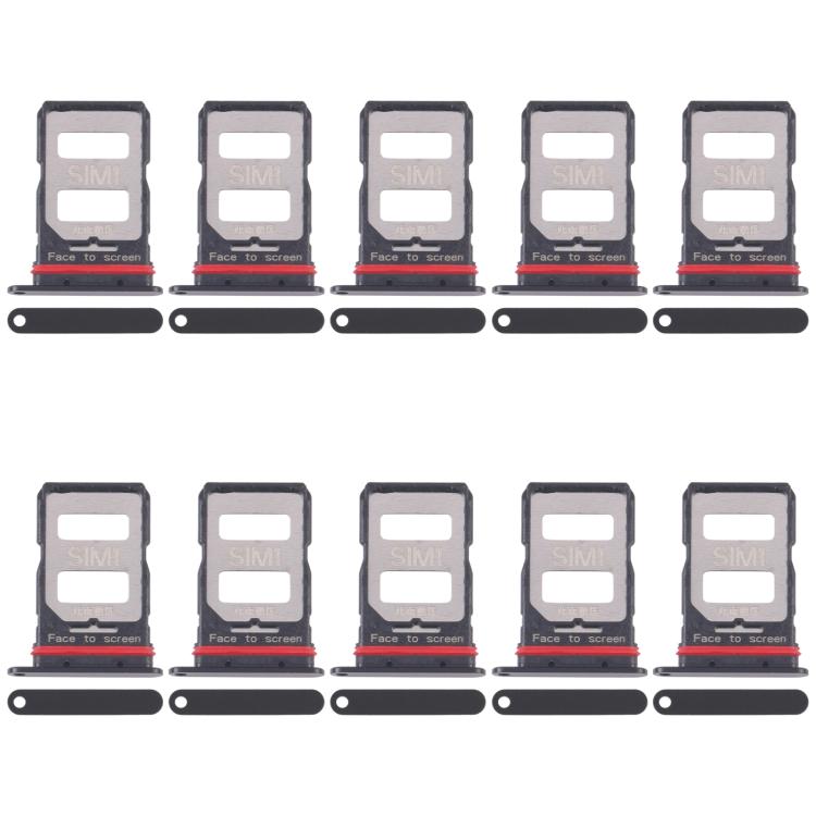 Xiaomi Redmi K70 SIM Card Tray Set - 10pcs Replacement (Black) for Perfect Fit & Functionality