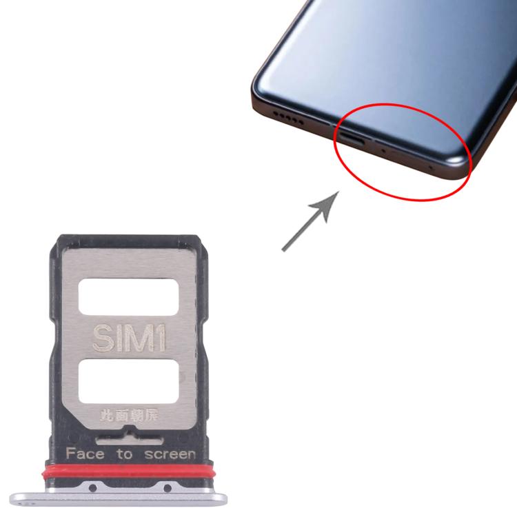 Xiaomi Redmi K70 SIM Card Tray Replacement (Silver) - 10pcs Set for Seamless Compatibility