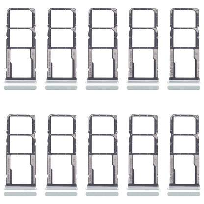 Xiaomi Redmi 13C 5G - 10pcs SIM Card Tray + Micro SD Card Tray (Green) - Replacement Parts for Mobile Phones