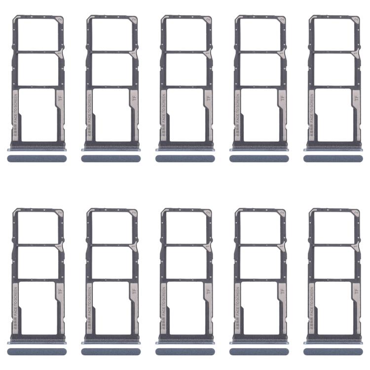 Xiaomi Redmi 13C 5G SIM Card Tray Set - 10pcs (Includes SIM & Micro SD Card Trays) - Blue