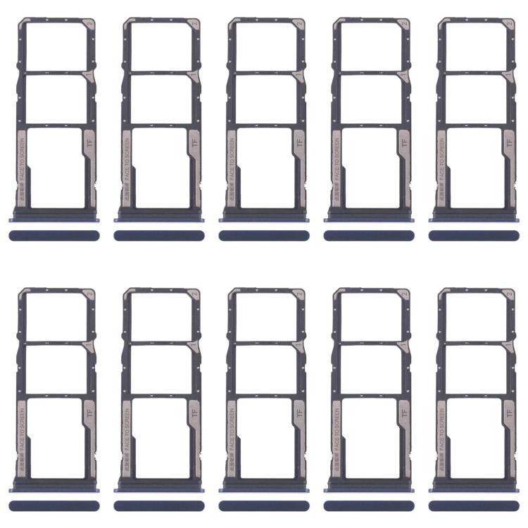 Xiaomi Redmi 14C 5G SIM Card Tray Set (10pcs) - Includes SIM & Micro SD Card Trays (Blue)