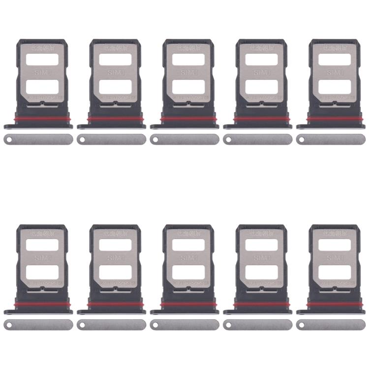 10pcs SIM Card Tray Set for Xiaomi Poco X7 - Replacement SIM Card Tray (Silver)
