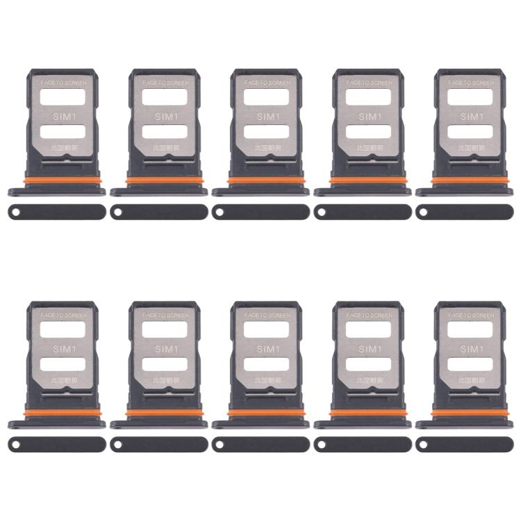 Xiaomi Poco X7 Pro SIM Card Tray Replacement - 10pcs Black SIM Card Trays for Easy Installation