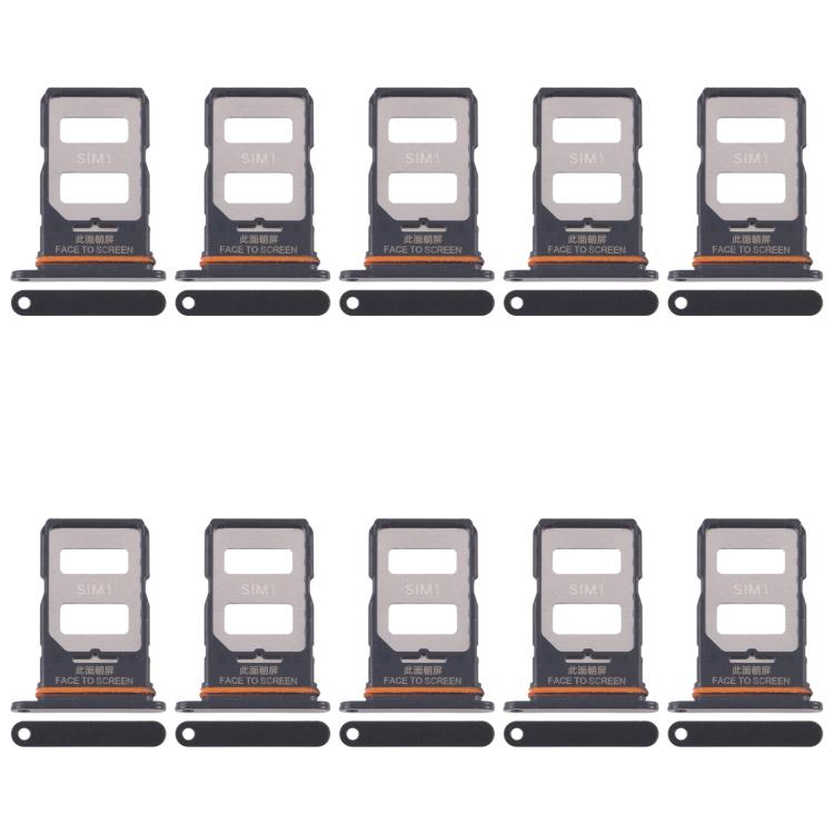 Xiaomi Poco X6 SIM Card Tray Replacement - 10pcs Black SIM Card Trays for Perfect Fit and Functionality