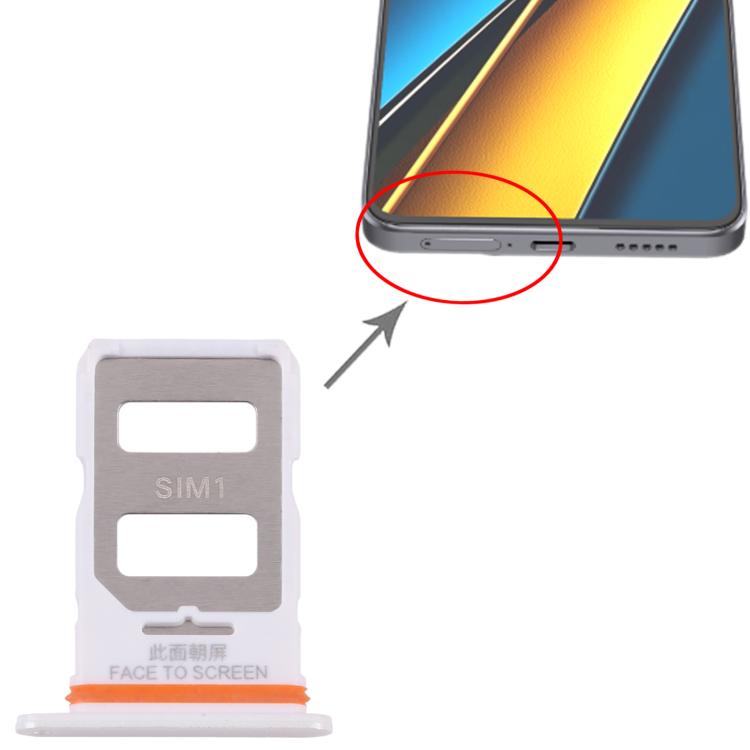 Xiaomi Poco X6 SIM Card Tray Set - 10pcs Replacement Trays (White) for Perfect Fit & Functionality