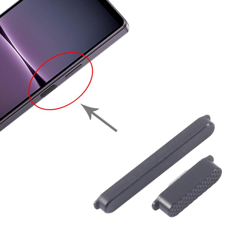 Sony Xperia 1 IV Replacement Power and Volume Control Buttons (Original, Black) - Perfect Fit & Function