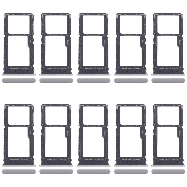 Xiaomi Redmi 15 5G SIM Card Tray & Micro SD Card Tray Replacement (10pcs, Silver) - Perfect Fit & Quality Checked