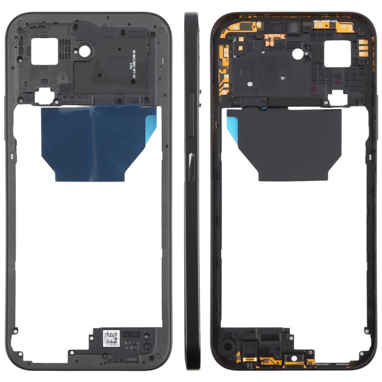 Genuine Black Middle Frame Bezel Plate for Xiaomi Redmi 15C 4G/5G EU Version - Replacement Part