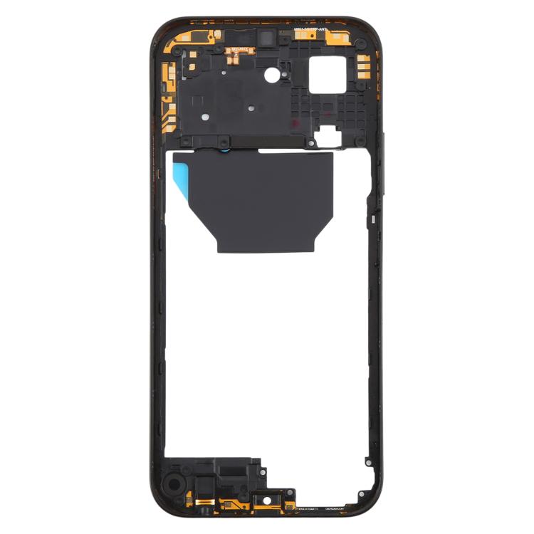 Genuine Black Middle Frame Bezel Plate for Xiaomi Redmi 15C 4G/5G EU Version - Replacement Part