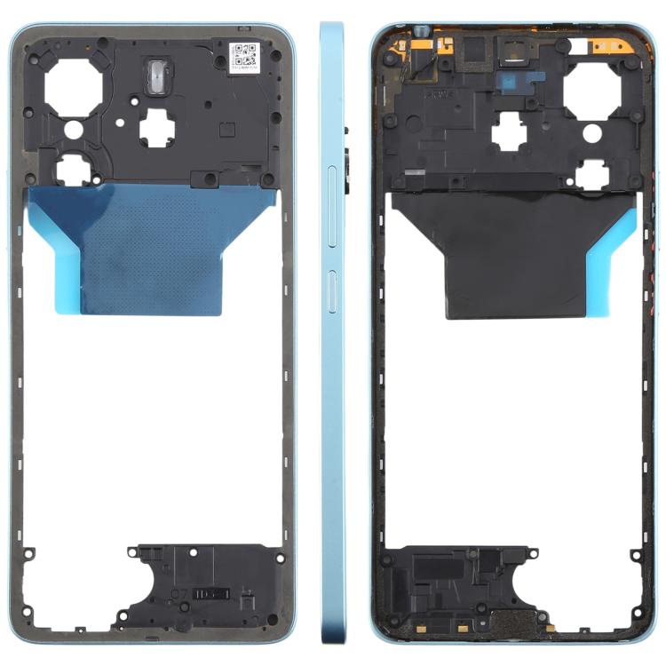 Original Blue Middle Frame Bezel Plate Replacement for Xiaomi Redmi Note 14 4G - Quality Checked Component