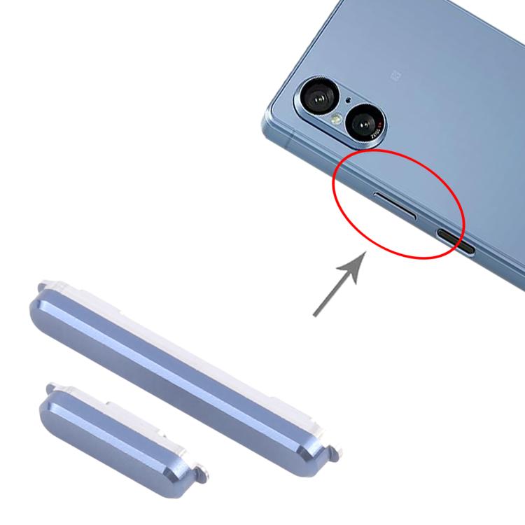 Sony Xperia 5 V Replacement Power & Volume Control Buttons (Blue) - Quality Checked, Professional Installation Recommended