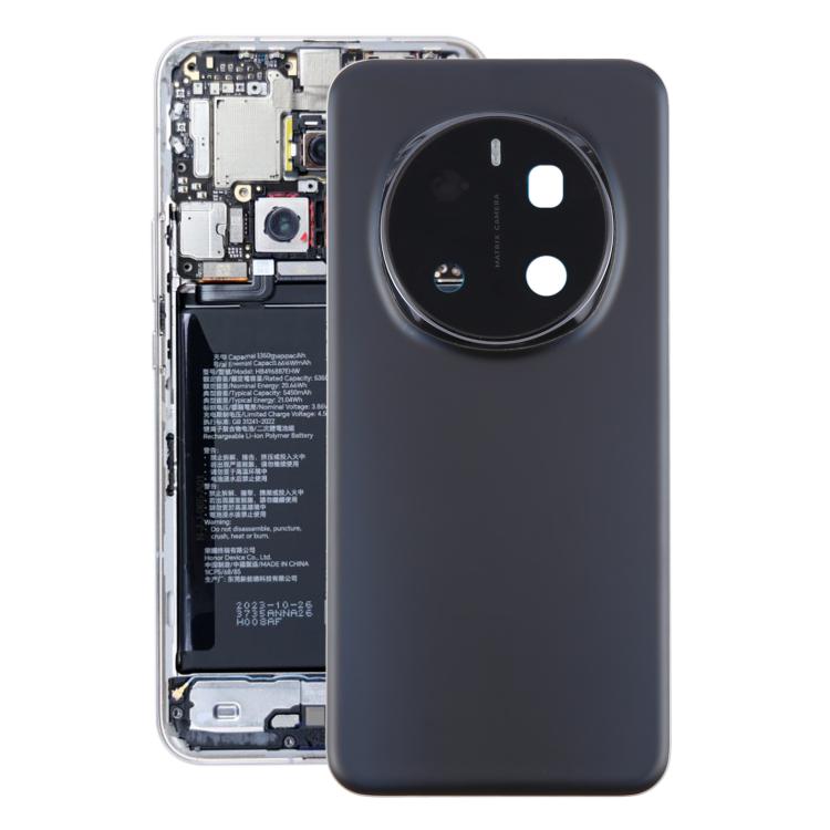 OEM Back Cover with Camera Lens Frame for Honor Magic7 Pro - Replacement Housing (Black)