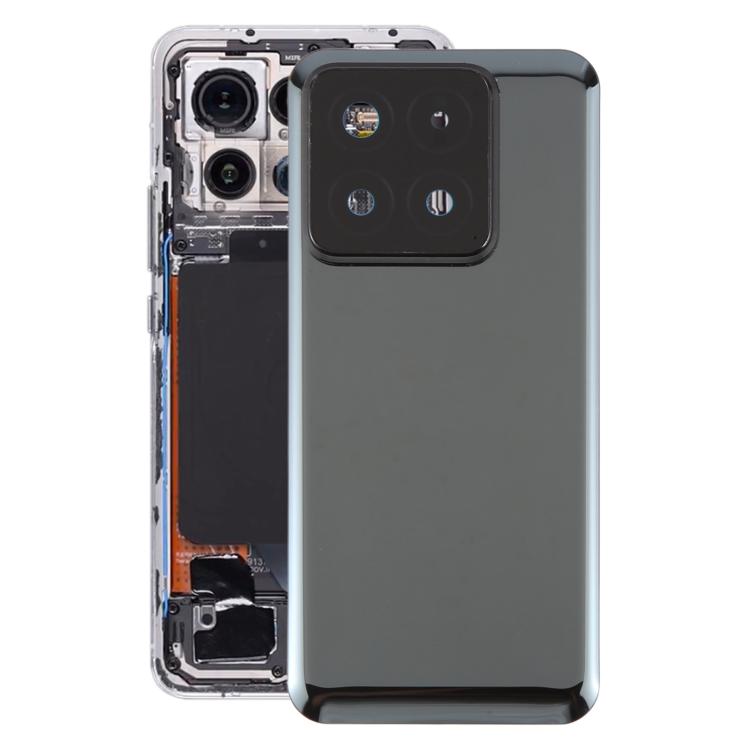 Xiaomi 14 Black OEM Battery Back Cover & Camera Lens Frame Replacement - Compatible & Professionally Tested