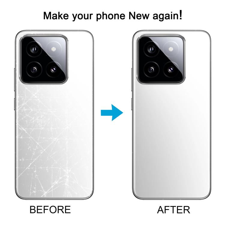 Xiaomi 14 Black OEM Battery Back Cover & Camera Lens Frame Replacement - Compatible & Professionally Tested