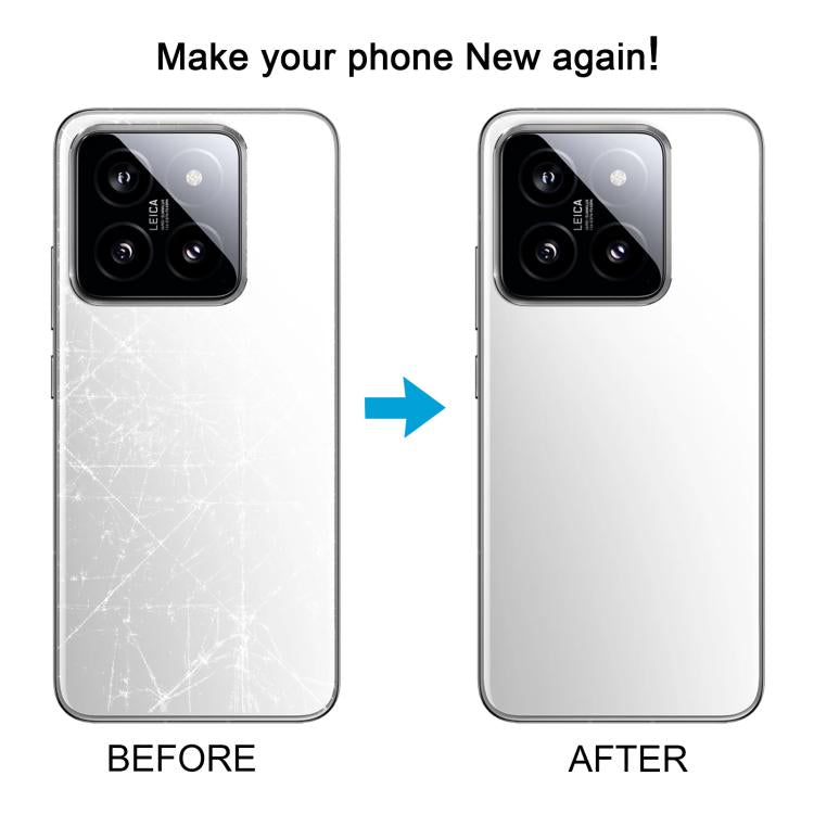 Xiaomi 14 Pro Black OEM Battery Back Cover with Camera Lens Frame - Replacement Part for Your Device