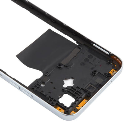 Original White Middle Frame Bezel Plate for Tecno Pop 10 - Replacement Part for Damaged Frames
