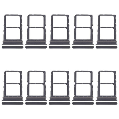 Original SIM Card Tray + SIM Card Tray for Honor Play 8T - 10pcs Set (Black) - Replace Your Broken Tray
