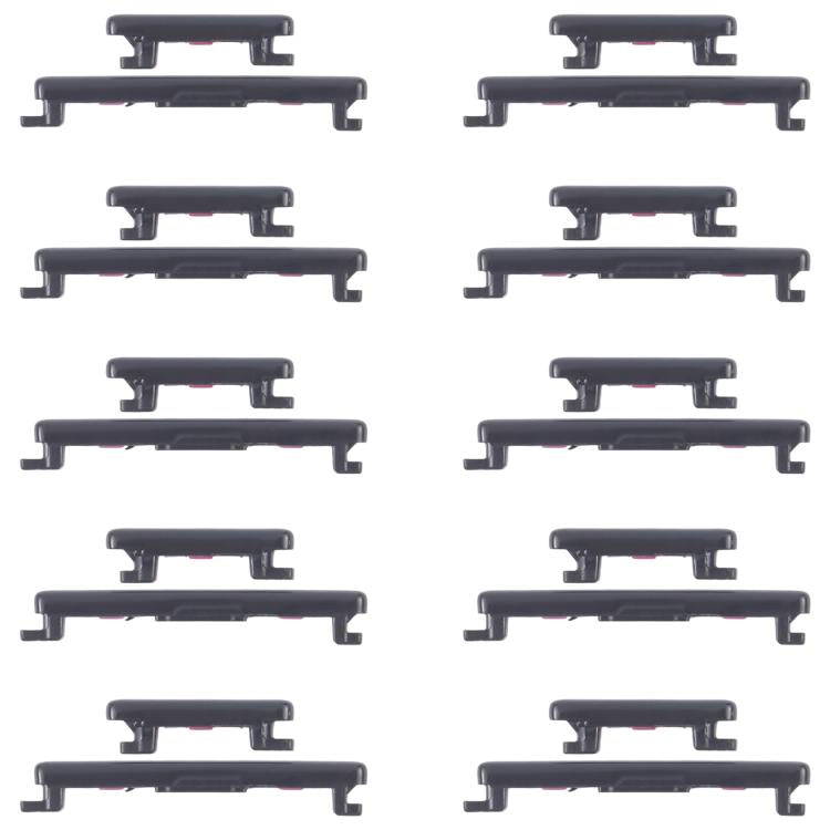 Original Power & Volume Control Buttons Replacement for Honor 100 Pro (10 Pairs, Black)