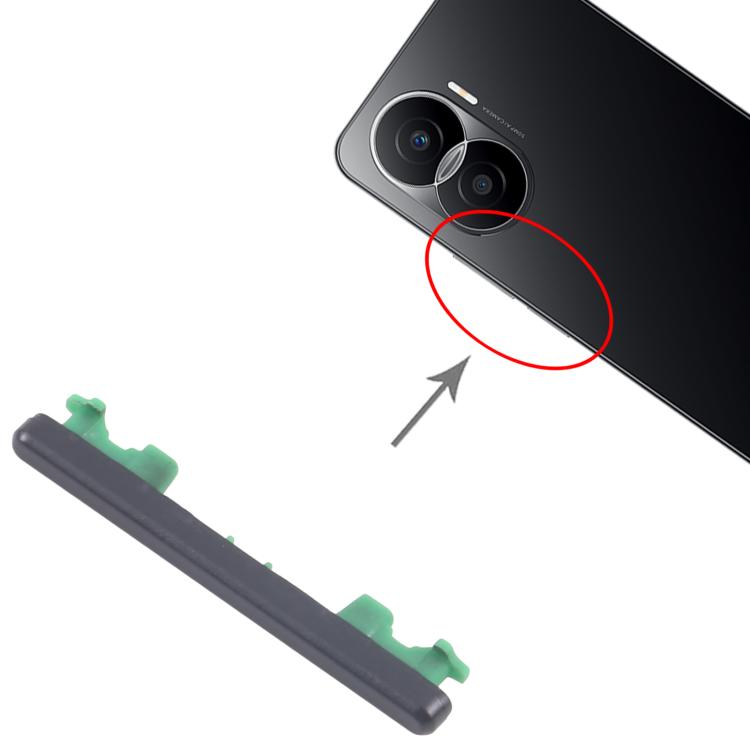 Original Volume Control Button Replacement for Honor X40i (Black) - 10pcs Set, Professional Installation Recommended