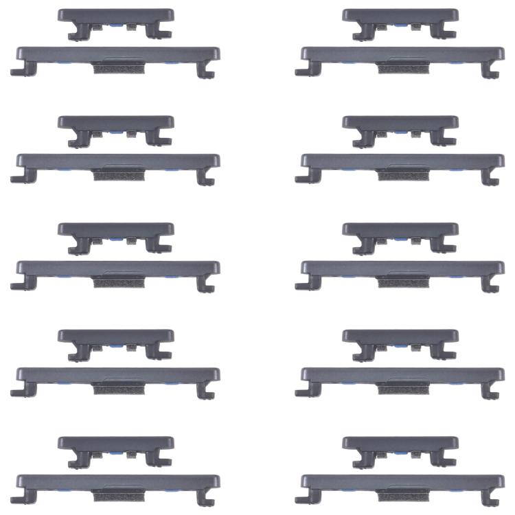 Original Power & Volume Control Button Replacement for Honor 200 (10 Pairs, Black) - Professional Installation Recommended