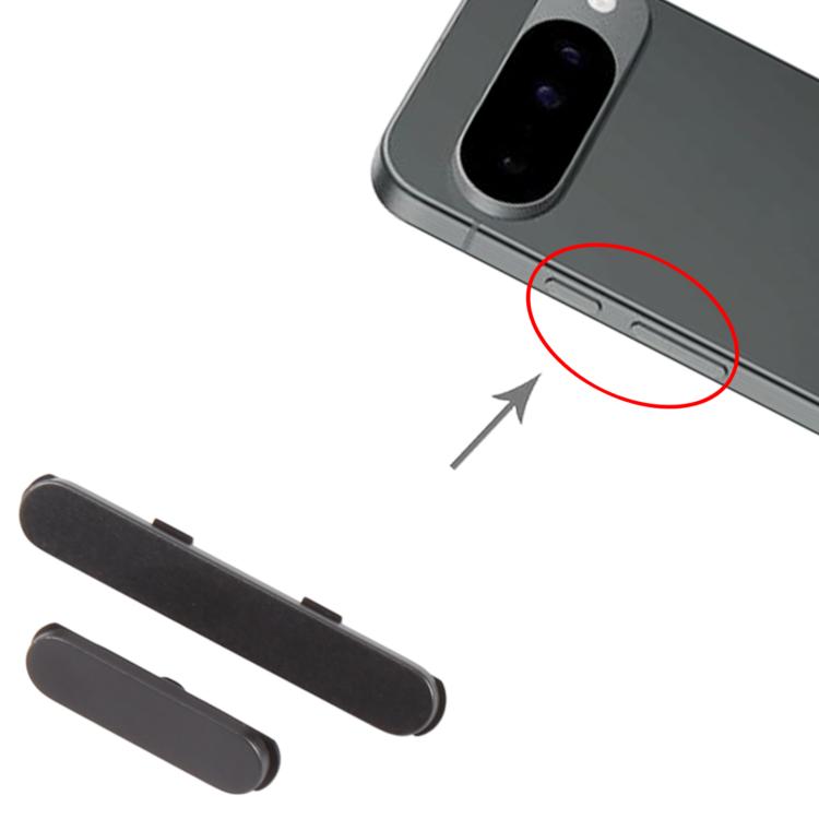 Original Power and Volume Control Button Replacement for Google Pixel 10 (Black) - Professional Installation Recommended