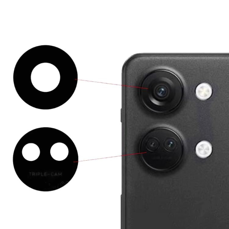 OnePlus Ace 2V PHK110 Replacement Back Camera Lens Set (Black) - Perfect Fit, Professional Installation Recommended